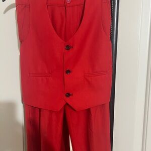 Red Vest and Pants Set